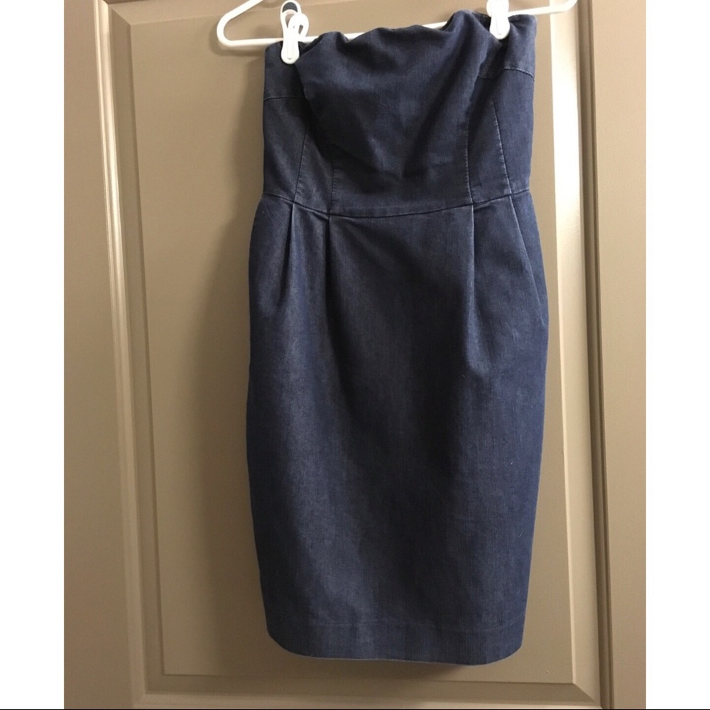 Denim tube top Dress